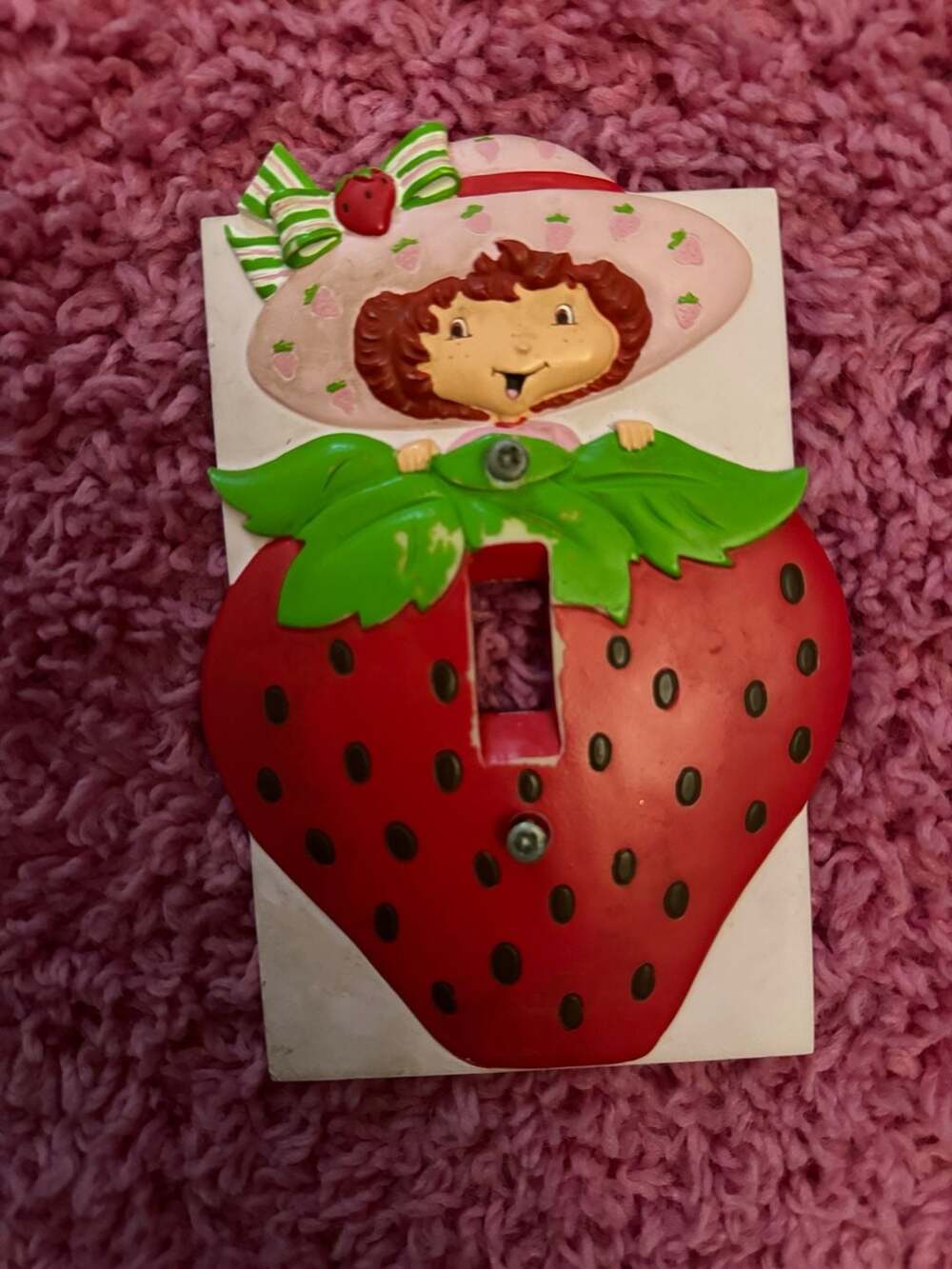 Vintage Strawberry Shortcake Light Switch Plate Cover